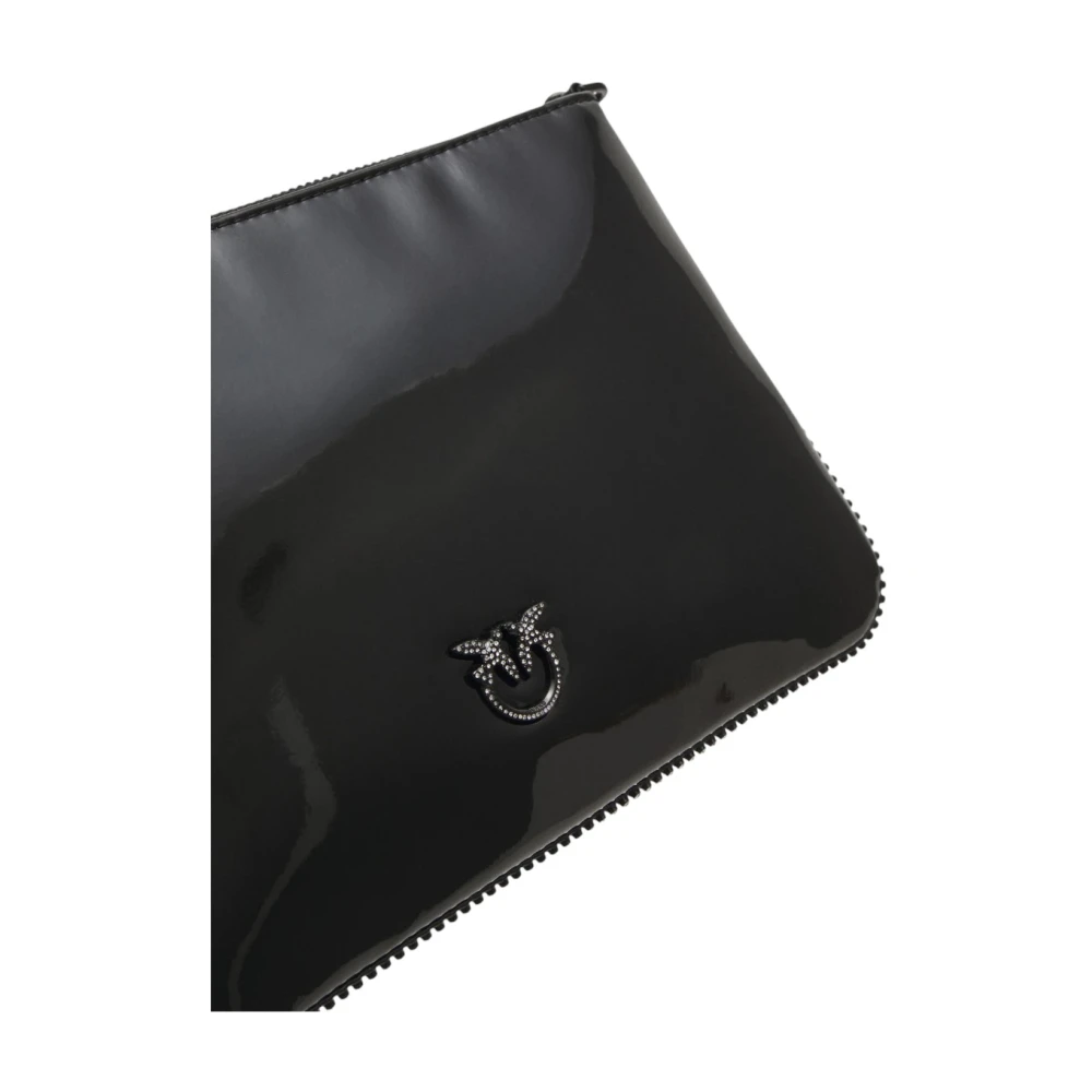 pinko Stijlvolle Leren Tas Black Dames