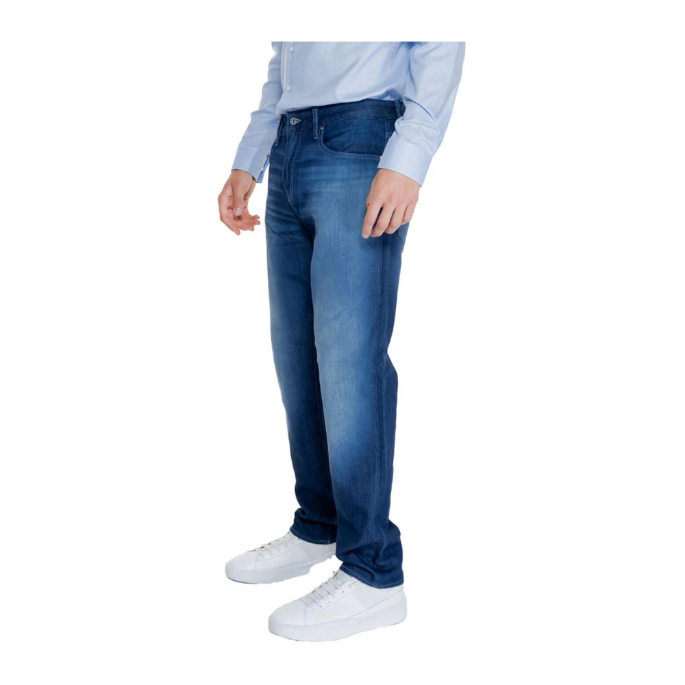 Armani Exchange Blauwe Katoenmix Jeans & Broeken Blue Heren