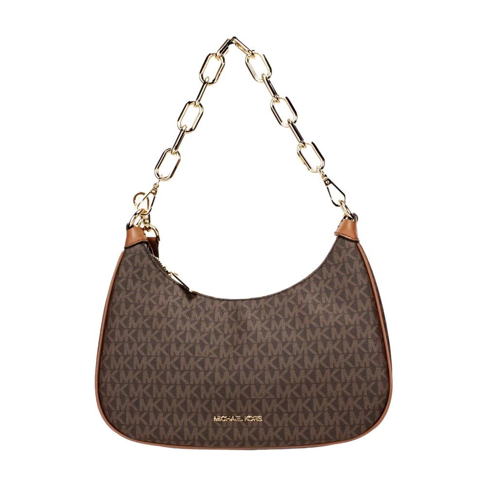 Michael Kors Bruine Rits Ketting Crossbody Tas Multicolor Dames