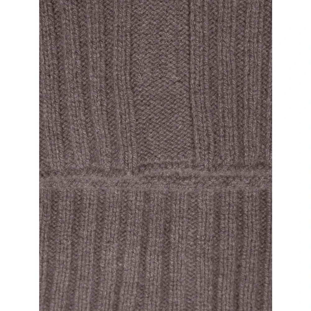 Rick Owens Geribbelde Gebreide Circulaire Sjaal Gray Dames