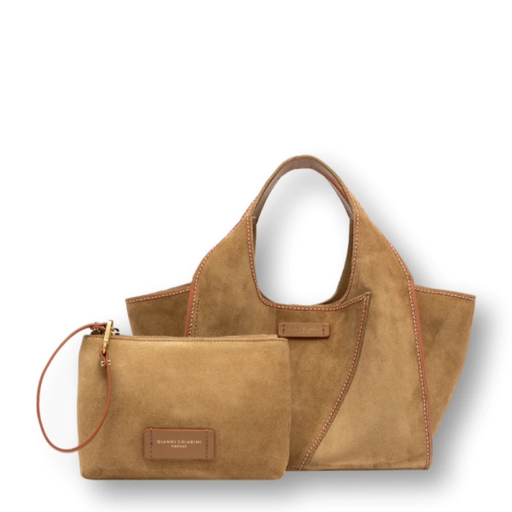 Gianni Chiarini Euforia Suède Shopper Tas Brown Dames