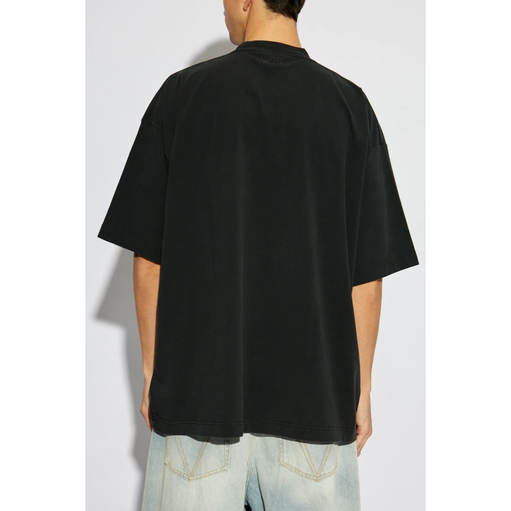 Vetements Bedrukt T-shirt Black Heren