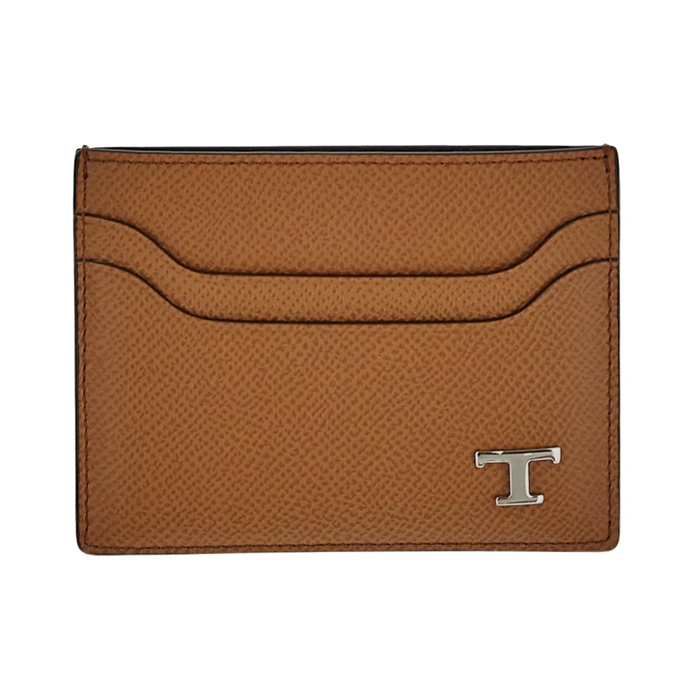 TOD'S Leren Kaarthouder Portemonnee Brown Heren