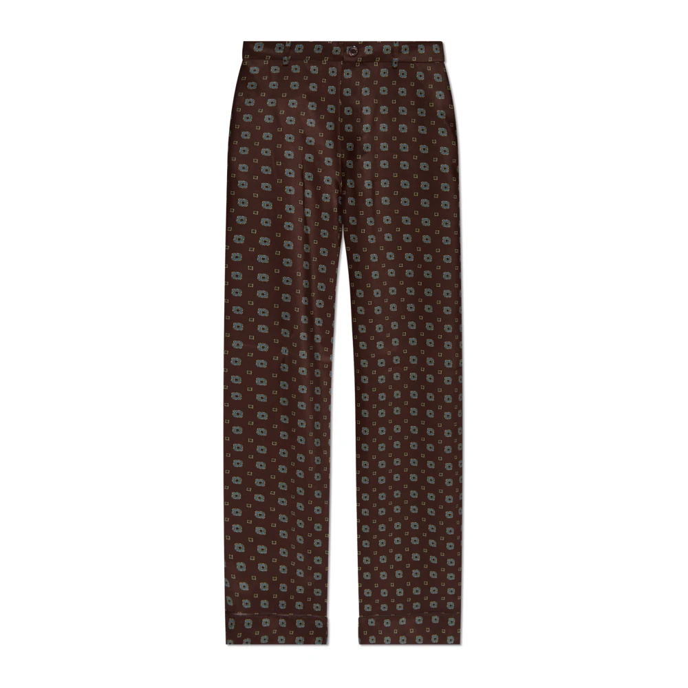 Moschino Zijden broek Brown Dames