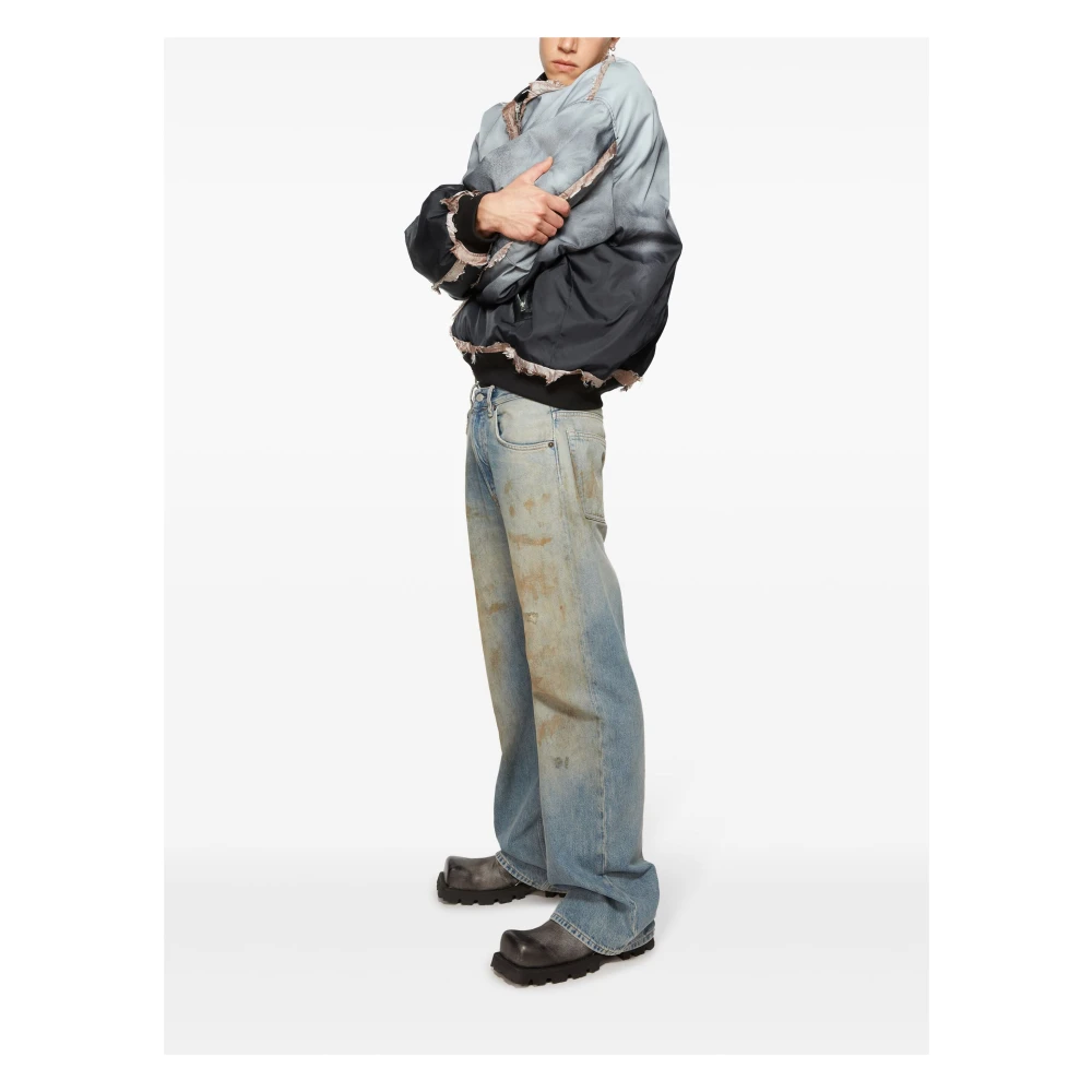 Comme des Garçons Moderne Lichtgewicht Jas met Gebruikt Effect Gray Heren