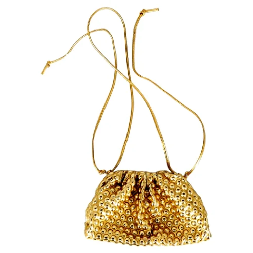 Bottega Veneta Vintage Pre-owned Leather pouches Yellow Dames