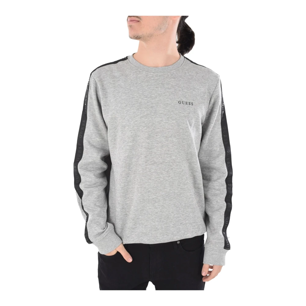 Guess Logo Band Sweatshirt Rechte pasvorm Gray Heren