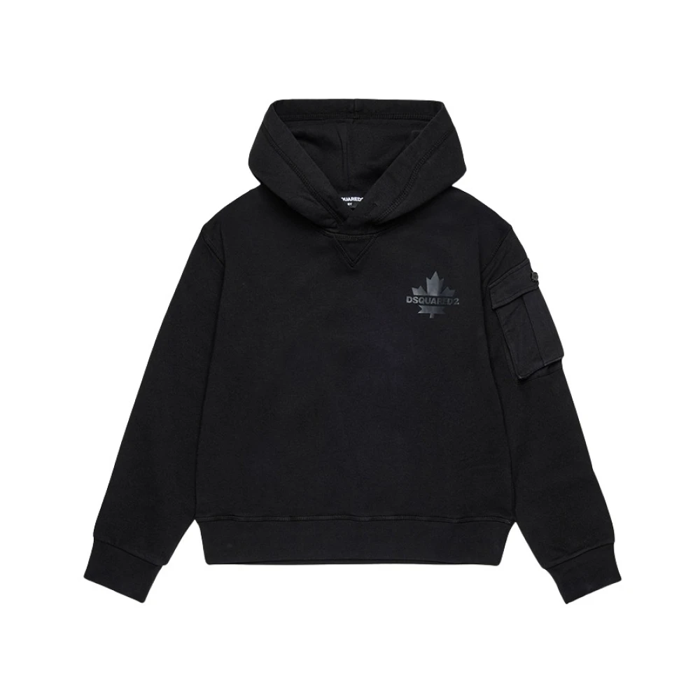 Dsquared2 Unisex Kids Black Kids Sweatshirts, 16 Y, D2s890u Felpa Dq2735