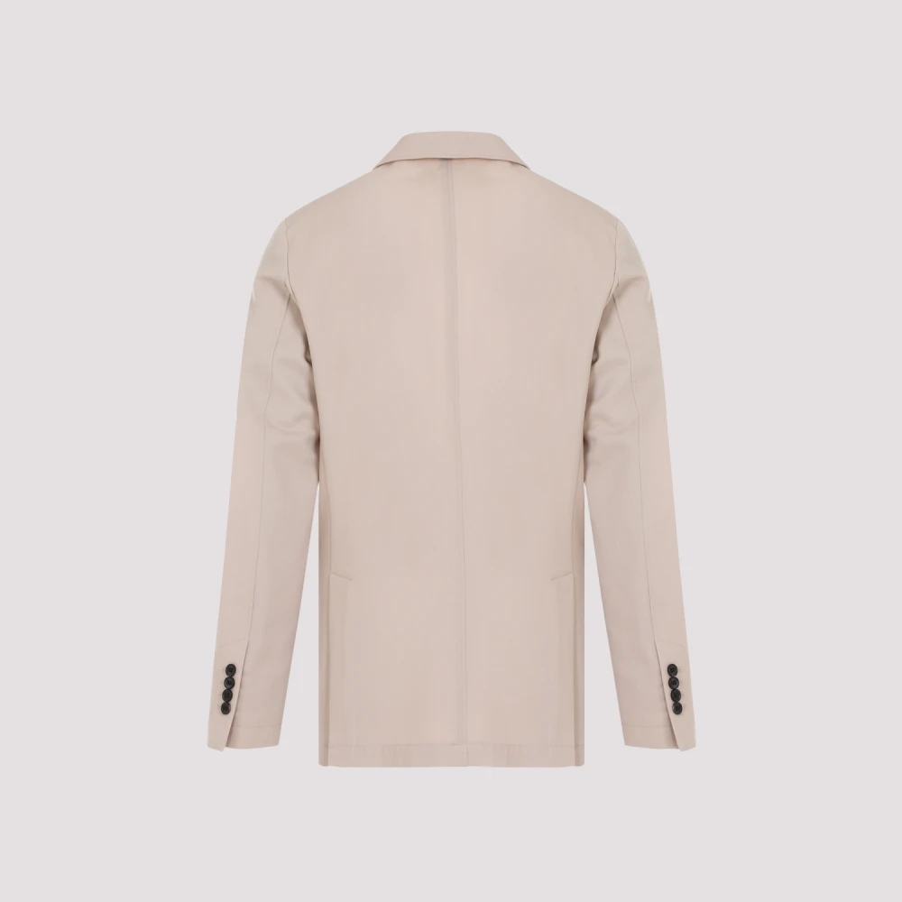 Dunhill Wol Katoen Convertible Jas Beige Heren