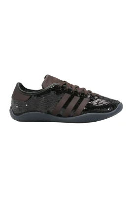 Svarta Paljett Sneakers med Tre Ränder