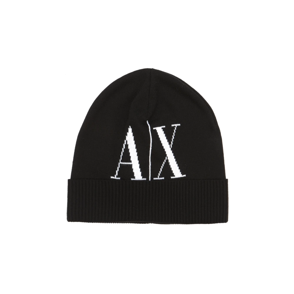 Armani Exchange Women's Black Accessories, One Size, Beanie