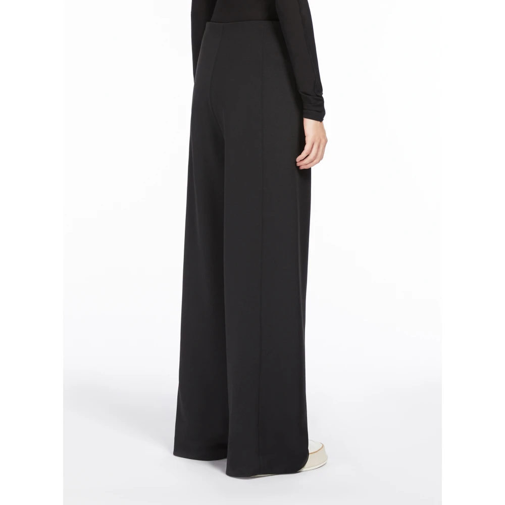 Max Mara Wijde zwarte broek Black Dames