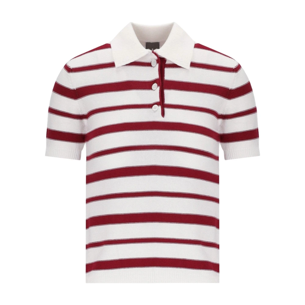 Max Mara Women's Multicolor Carioca Striped Knitted Polo Shirt - Polo Shirts - S - Tops