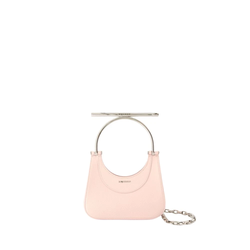 Alexander Mcqueen Women's Pink Leather Cross Bar Purse - Handbags - One Size - Bags