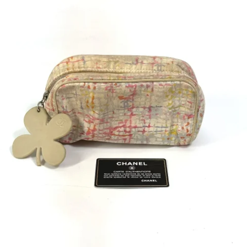 Chanel Vintage Pre-owned Canvas clutches Pink Dames