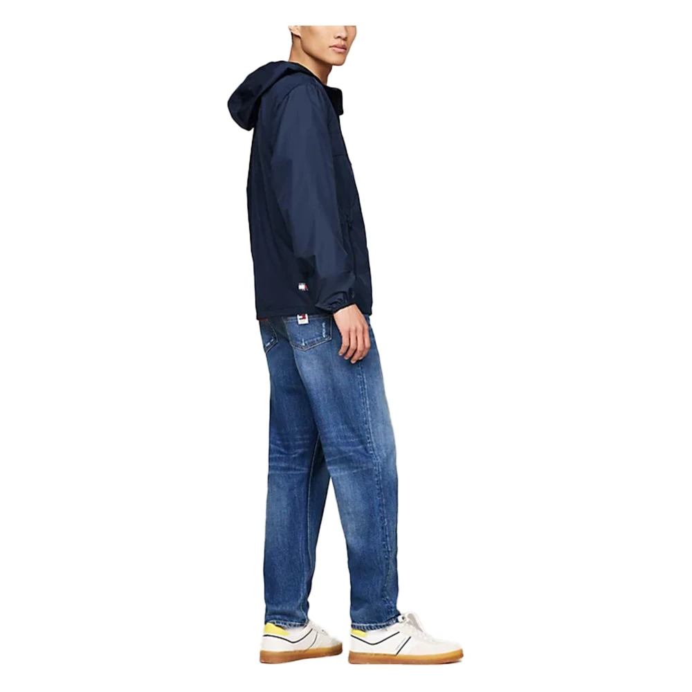 Tommy Hilfiger Blauwe Hooded Ritsjas Mannen Herfst Winter Blue Heren