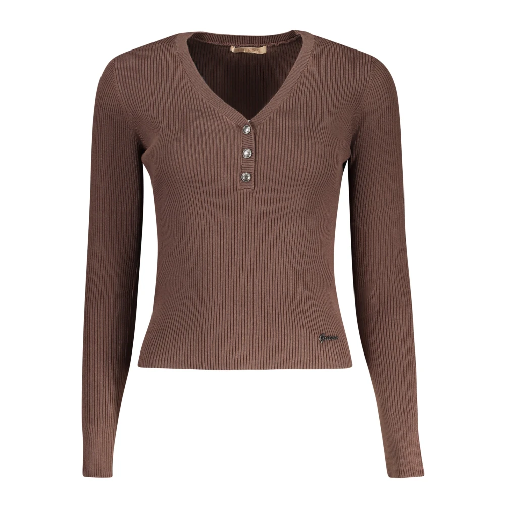 Guess Bruine Longsleeve Top Brown Dames