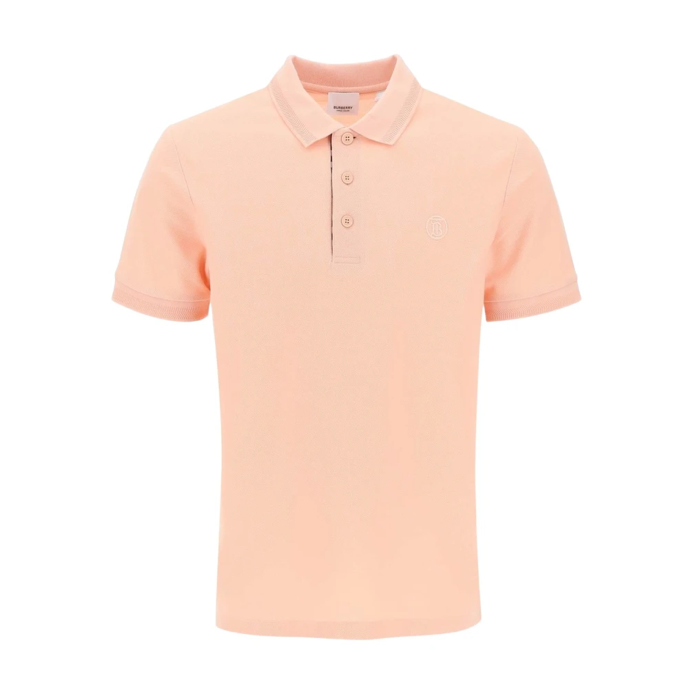 Burberry Polo Shirts Pink Heren