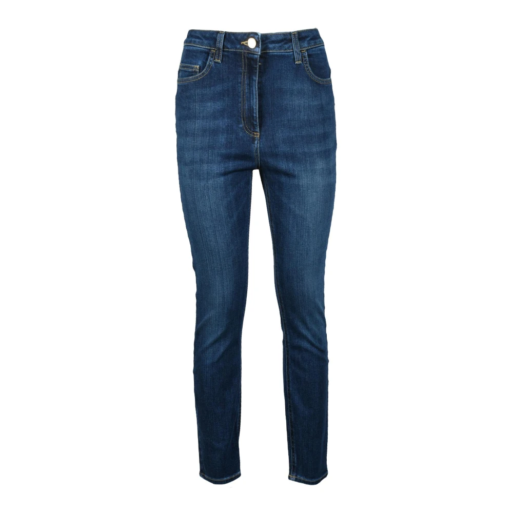 Elisabetta Franchi Stijlvolle Jeans met Katoen en Elastaan Blue Dames