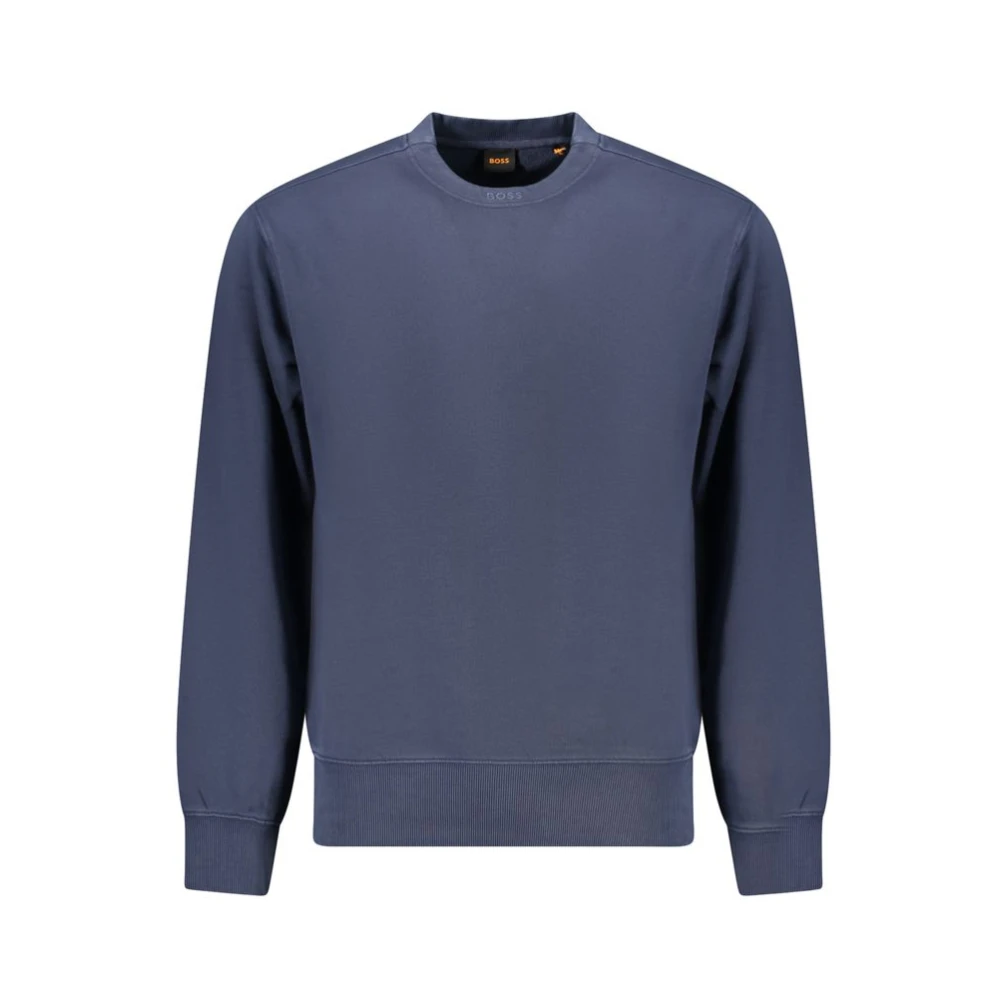 Hugo Men's Blue Embroidered Logo Crew Neck Jumper - Sweatshirts - 2XL - Sweatshirts & Hoodies