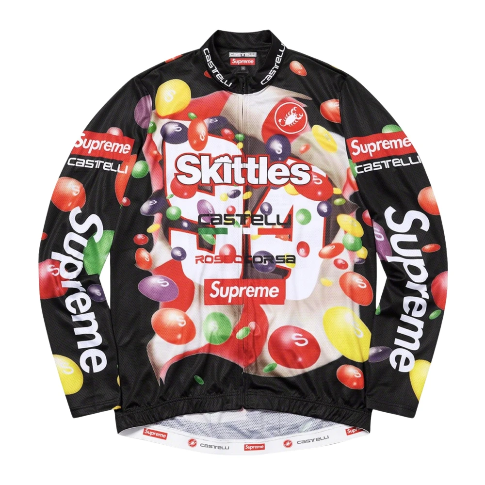 Supreme Limited Edition Skittles Fietsshirt Zwart Multicolor Heren