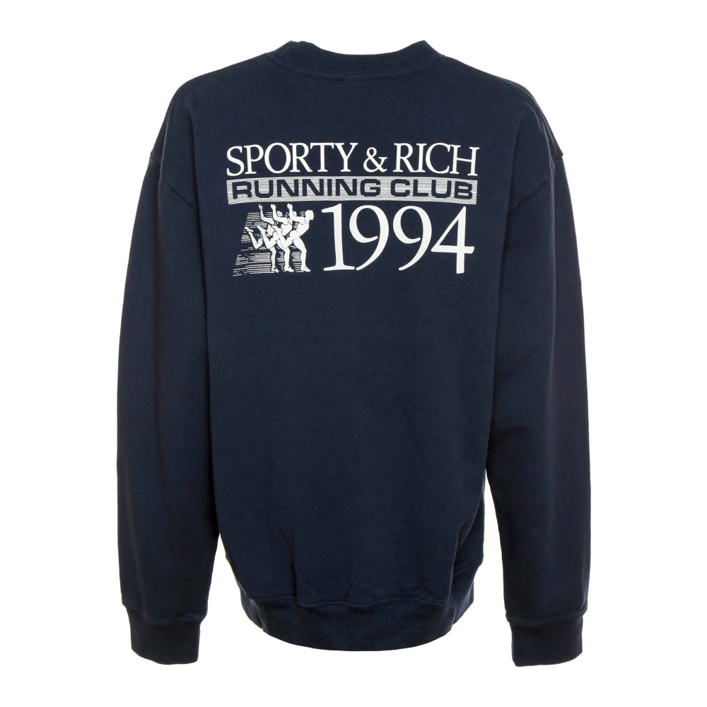 Sporty & Rich Finish Line Sweatshirt Blue Heren