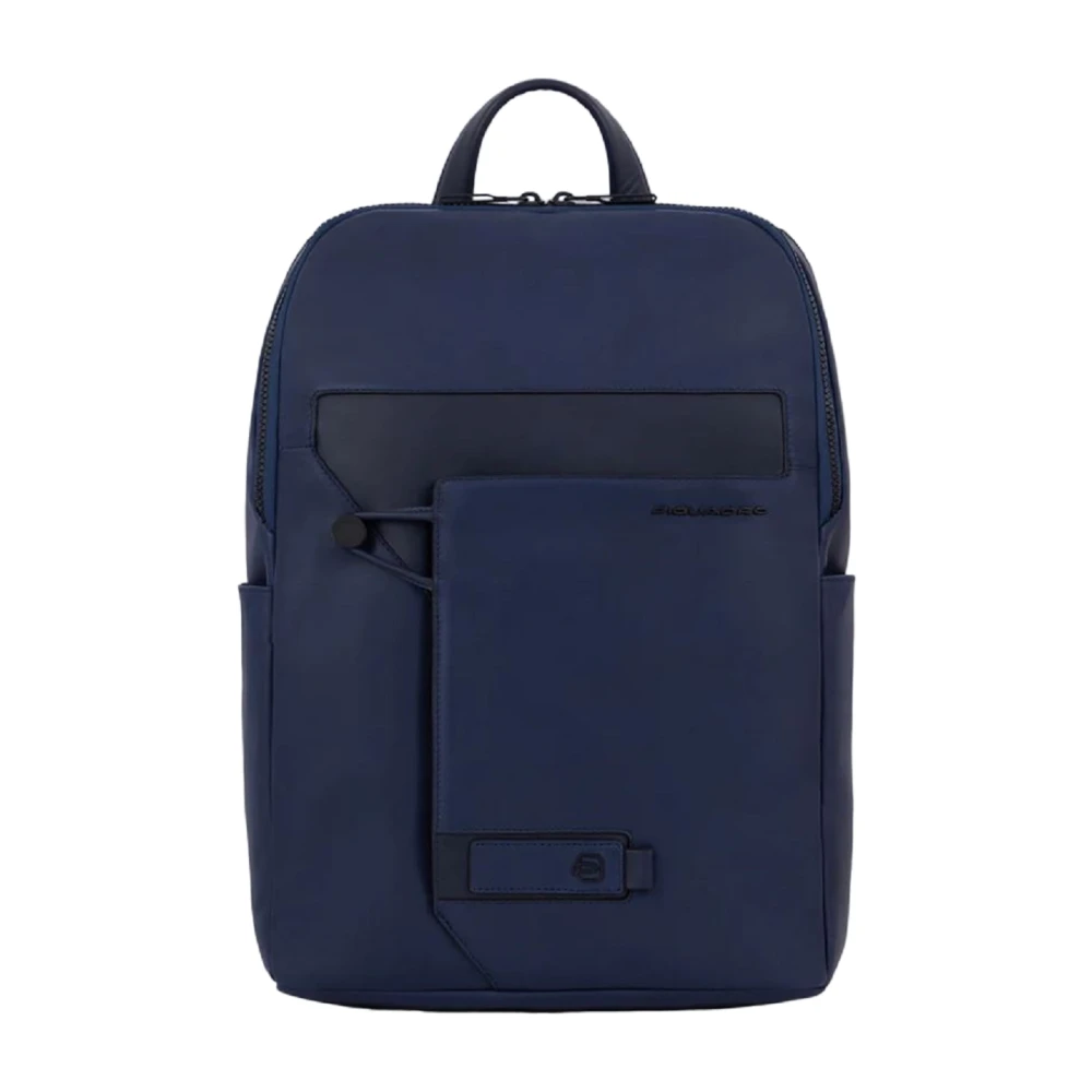 Piquadro Men's Blue Expandable Backpack For 13.3" Computers And Ipads