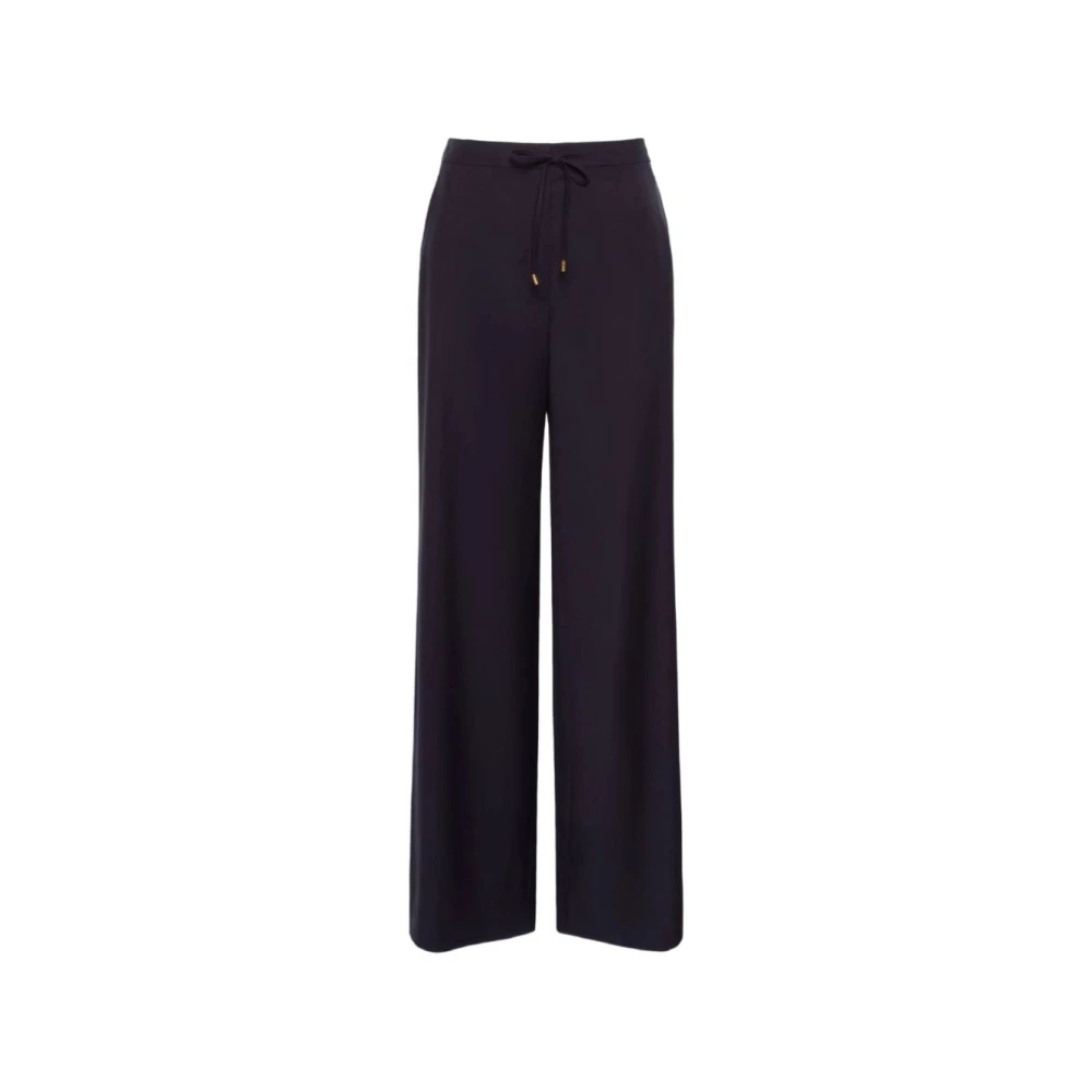 Max Mara Blue Wide Trousers, Female, Xs, Wide Trousers