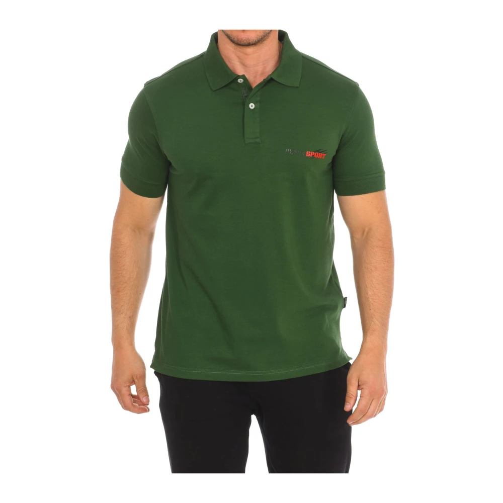 Plein Sport Men's Green Polo Shirts,, Short Sleeve Polo Shirt Medium