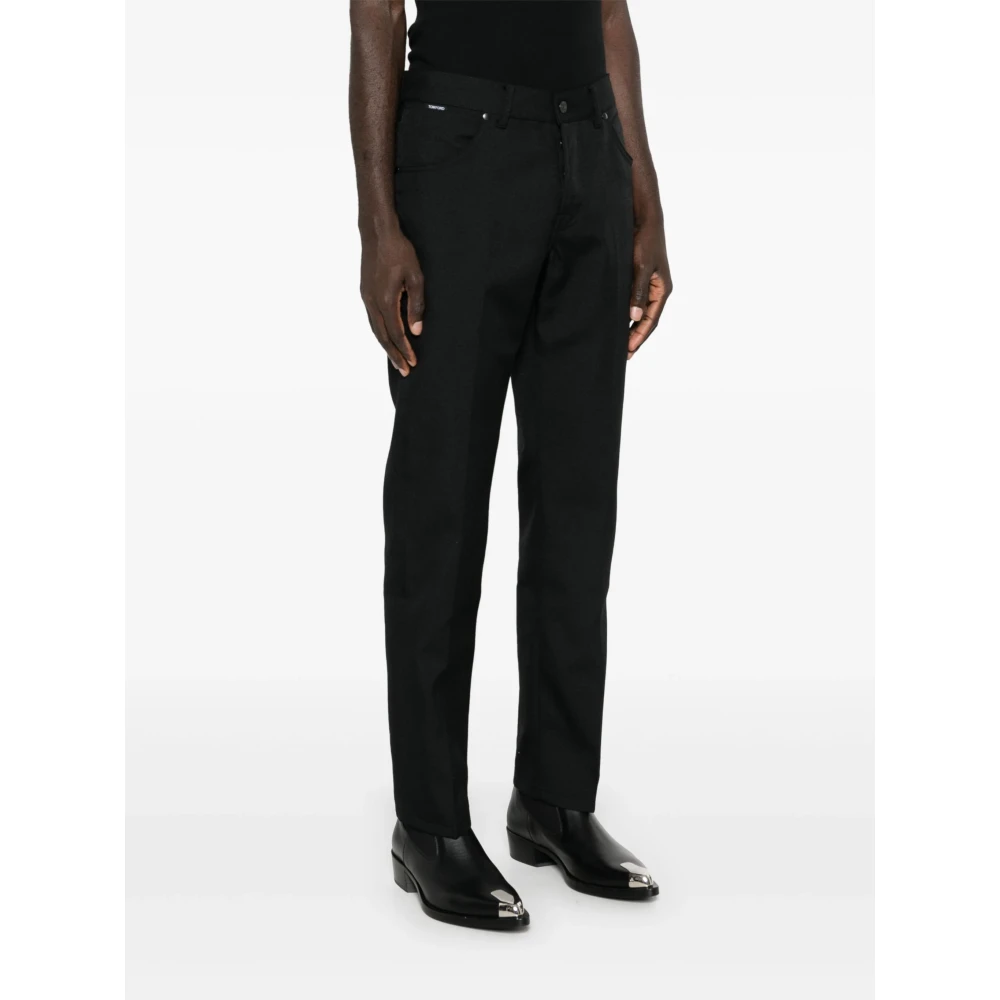 Tom Ford Wollen blend broek Black Heren