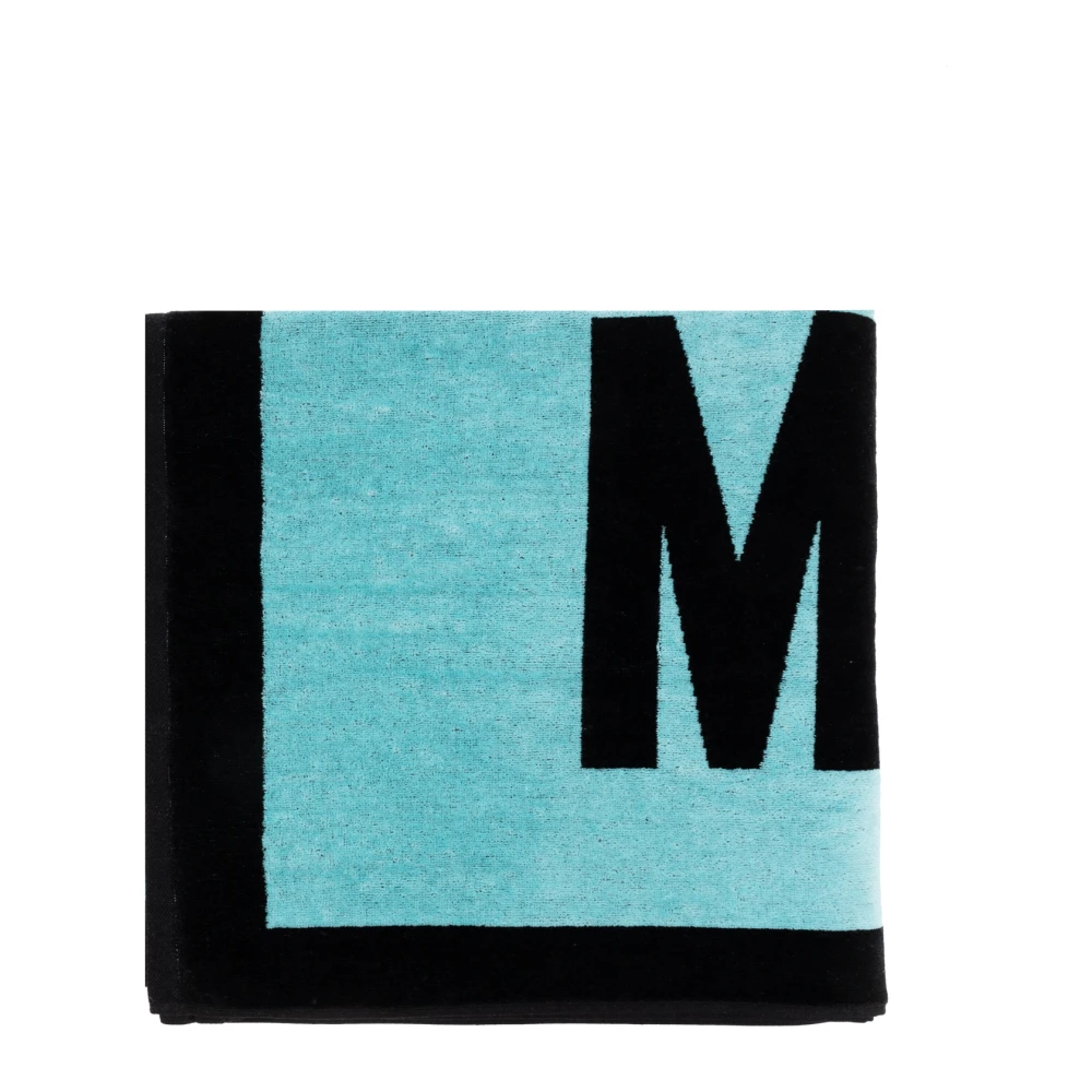 Moschino Badhanddoek met logo Blue Heren