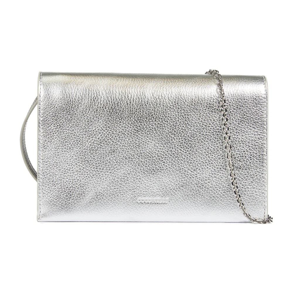 Coccinelle Zilveren Schoudertas met Magneetsluiting Gray Dames