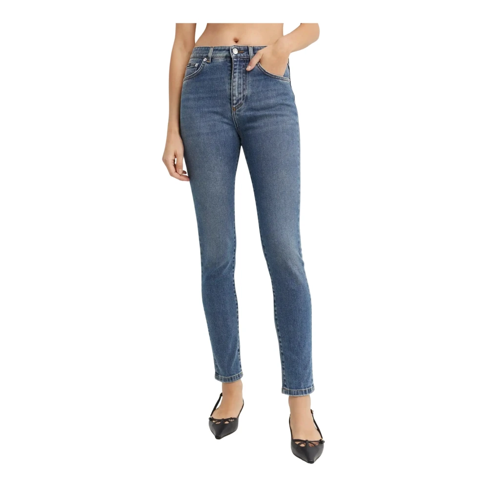 Dolce & Gabbana Women's Blue Skinny Jeans,, Slim Fit Jeans Tapered Ankles Medium
