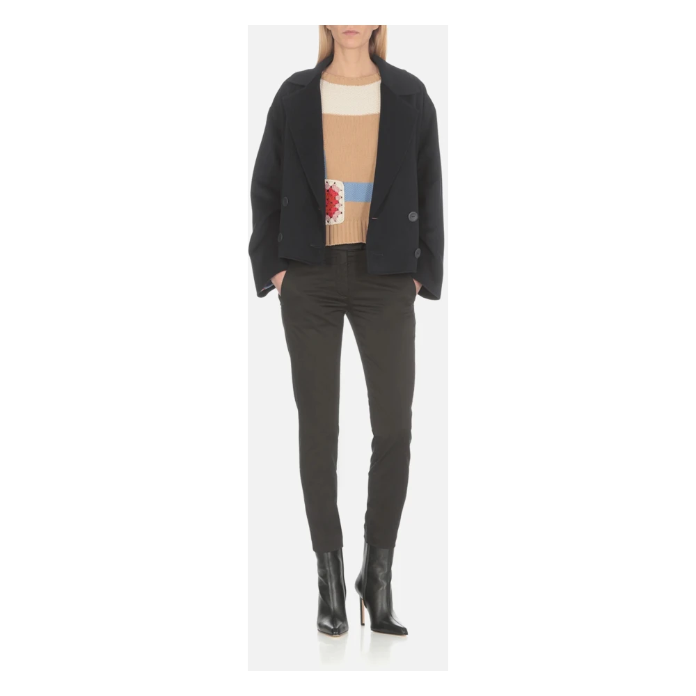 Dondup Zwarte Slim Chino Broek Black Dames