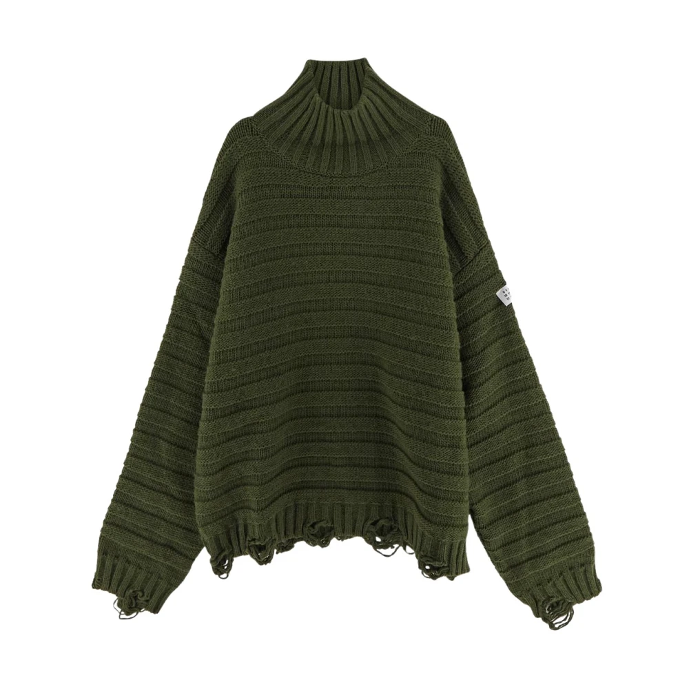 MM6 Maison Margiela Wollen Turtleneck Gebreid Green Heren