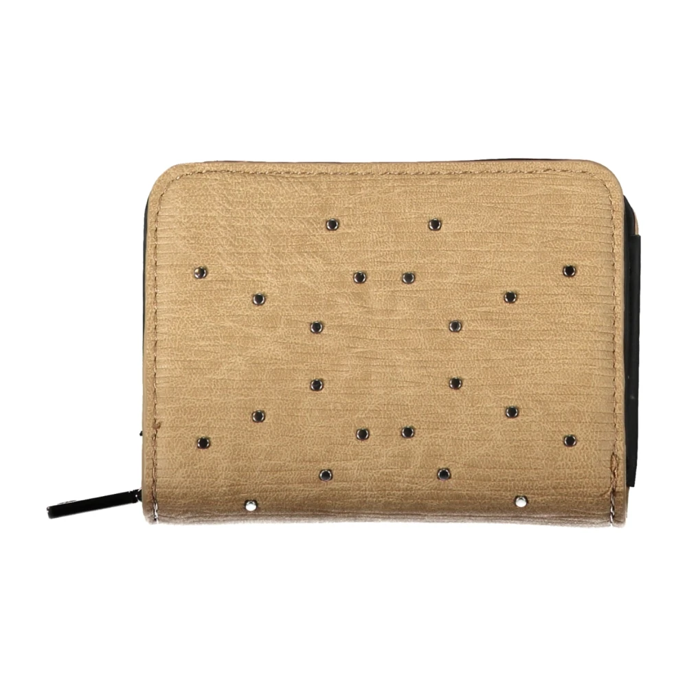 Desigual Bruine Portemonnee met Rits en Drukknoopsluiting Brown Dames