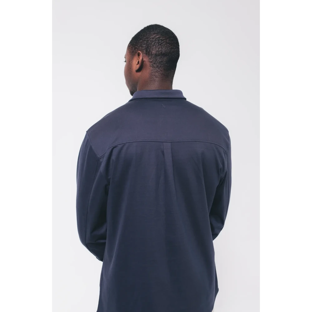 Aeden Donkerblauw Overhemd voor Mannen Black Heren