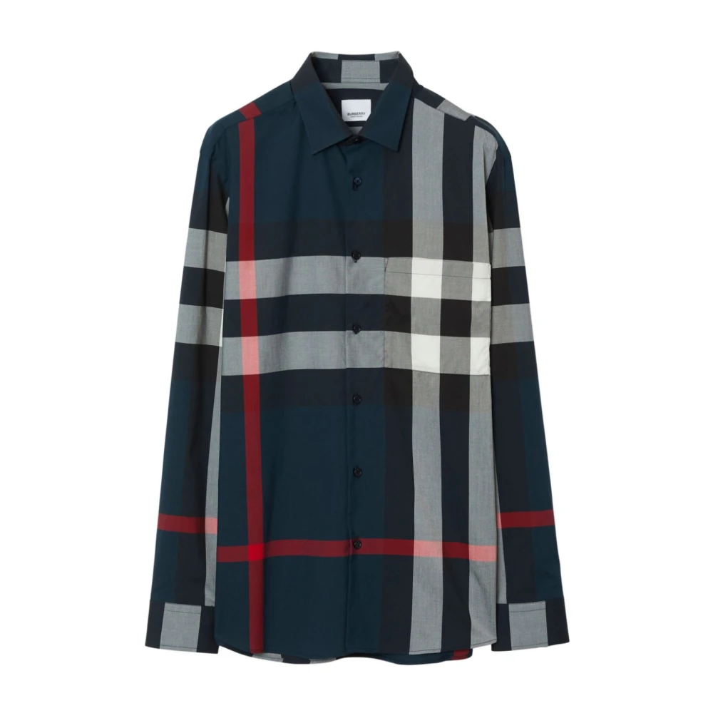 Burberry Men's Multicolor Casual Shirts, L, Summerton Shirt
