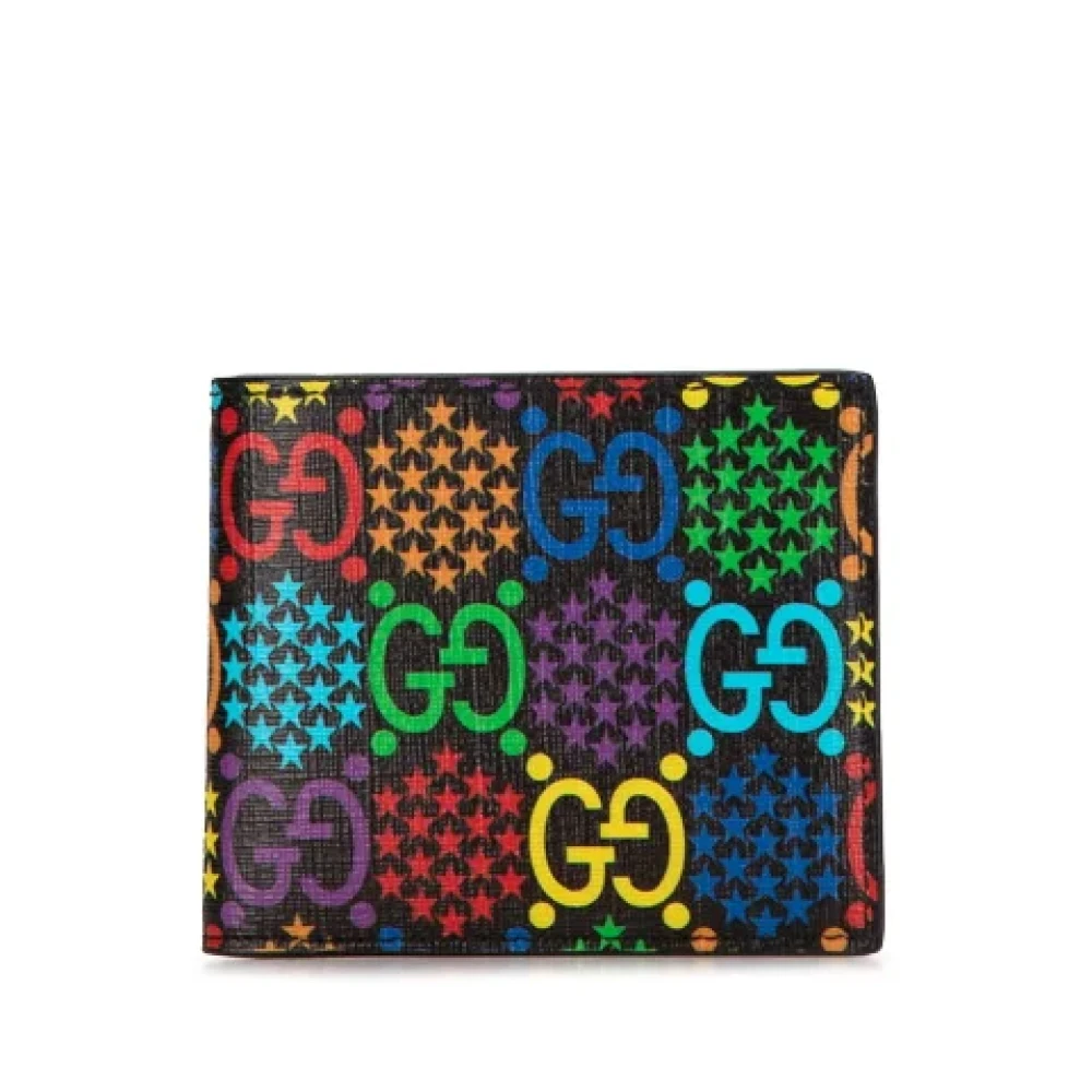 Gucci Vintage Pre-owned Canvas wallets Black Dames