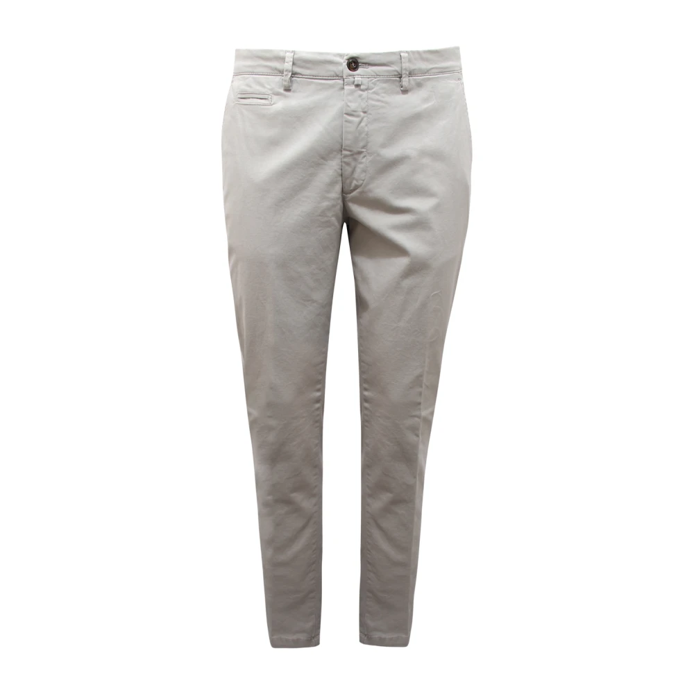 Briglia Men's Gray Pantalone Slim Fit Trousers