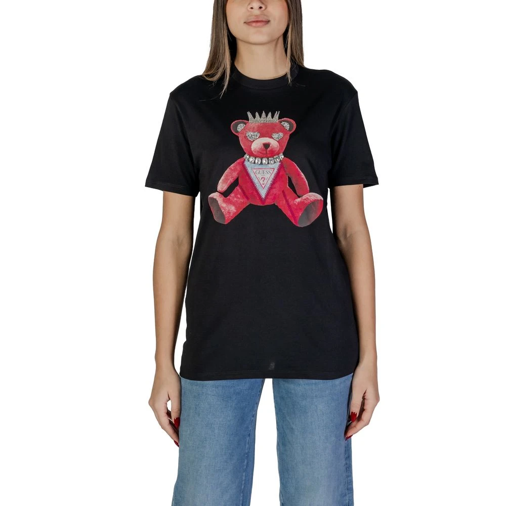 Guess Zwarte Katoenen Dames T-shirt Black Dames