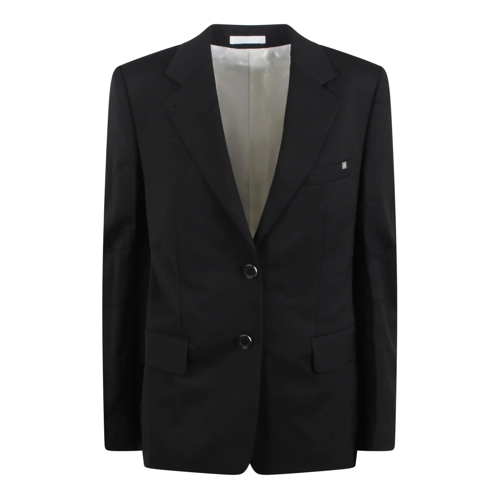 Helmut Lang Gebogen Klassieke Blazer Black Dames