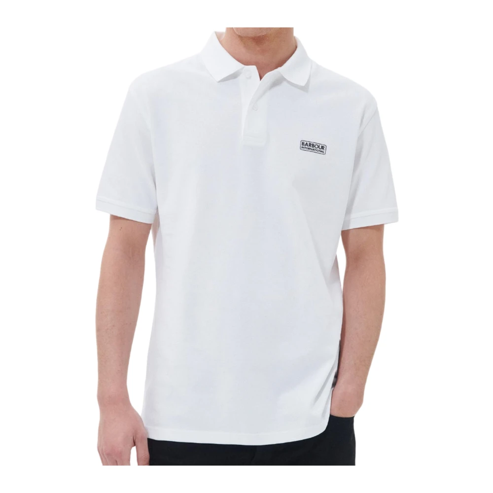 Barbour Essential Polo White Heren