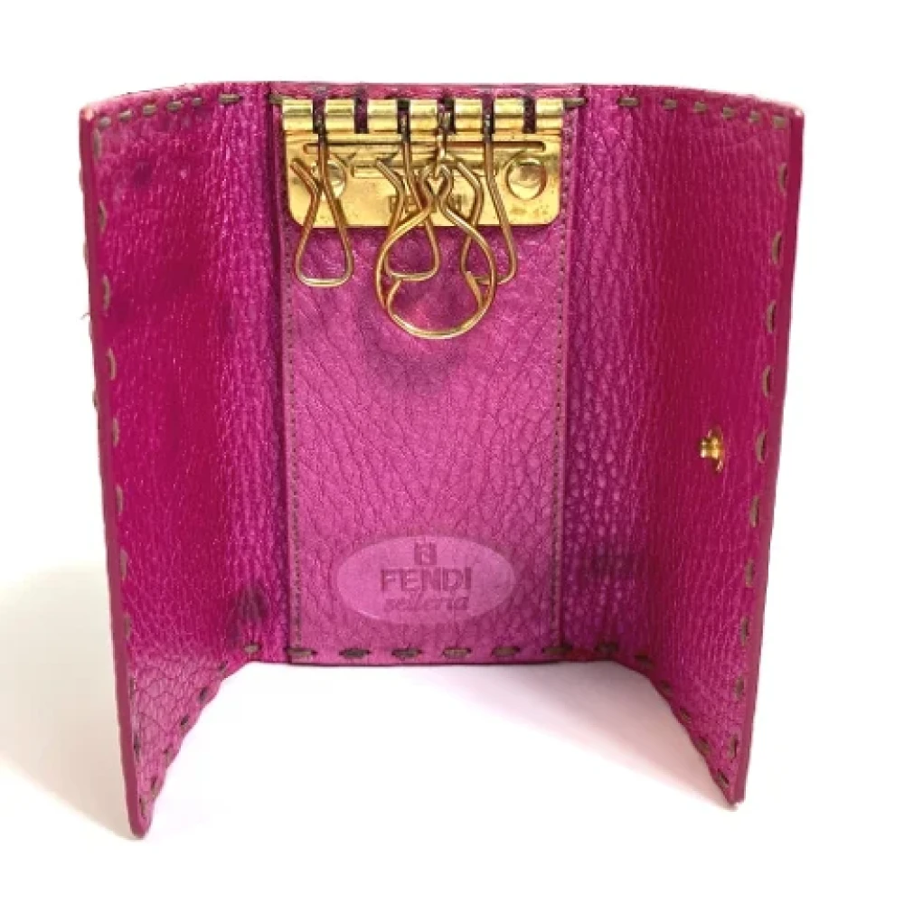 Fendi Vintage Pre-owned Leather home-office Pink Heren