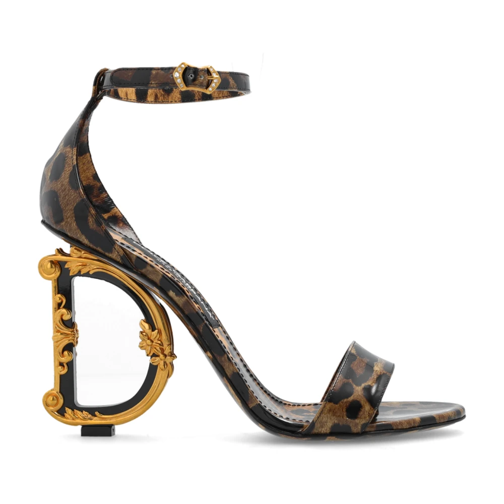 Dolce & Gabbana Women's Brown ‘Baroque’ Heeled Sandals