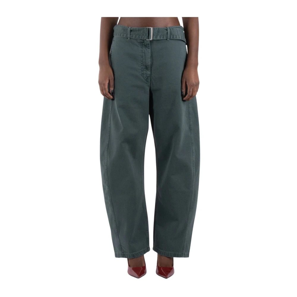 Magda Butrym Groene Katoenen Jeans Green Dames
