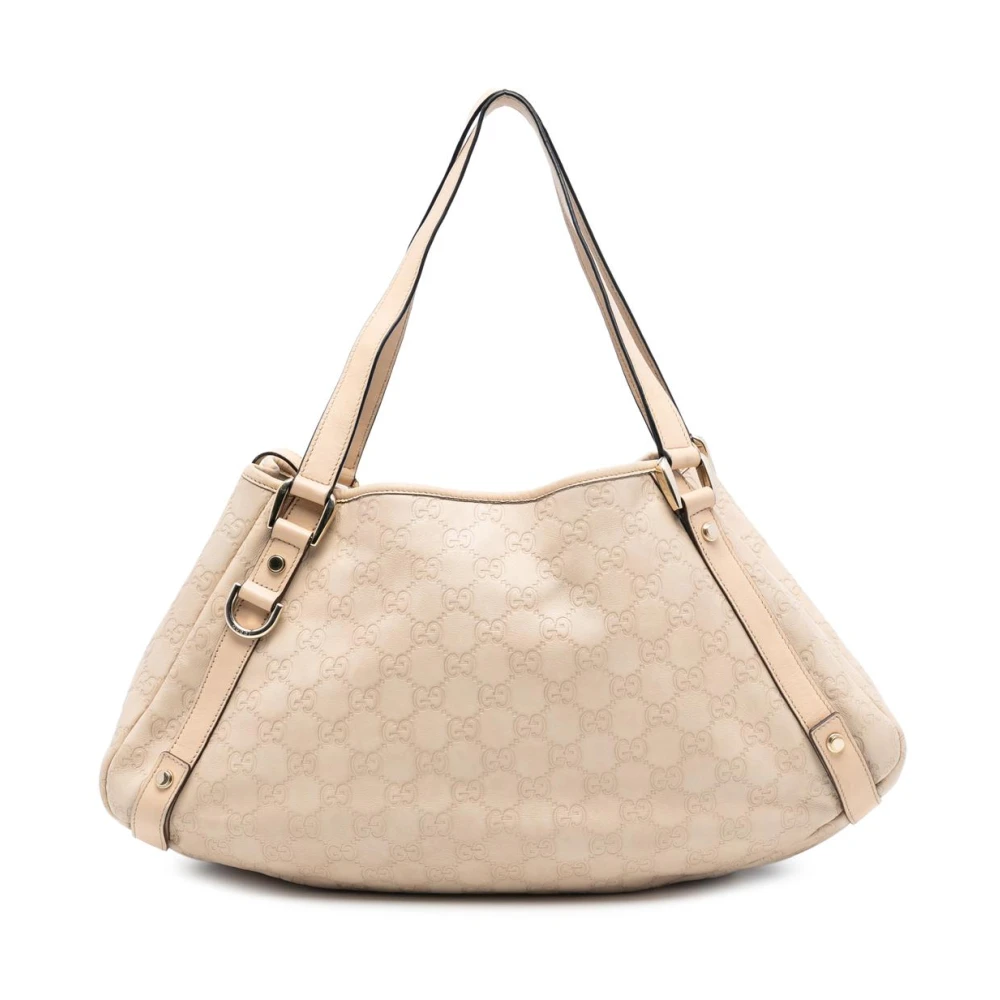 Gucci Vintage Women's Brown Pre-Owned Embossed Shoulder Bag