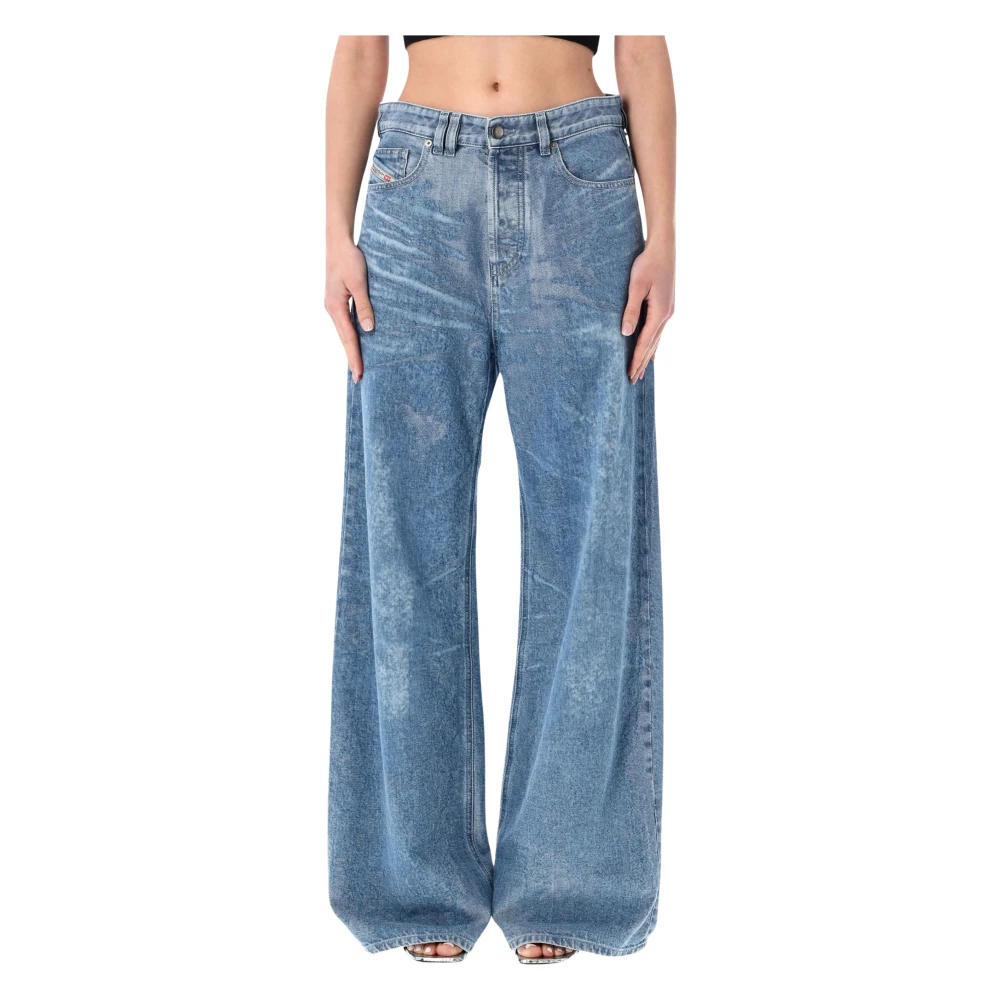 Diesel Women's Blue Wide Jeans, W28, 1996 D-Sire Jeans