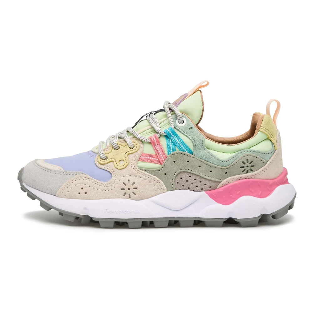 Flower Mountain Donna Multicolor Sneakers In Suede E Tessuto Tecnico Yamano 3 Woman