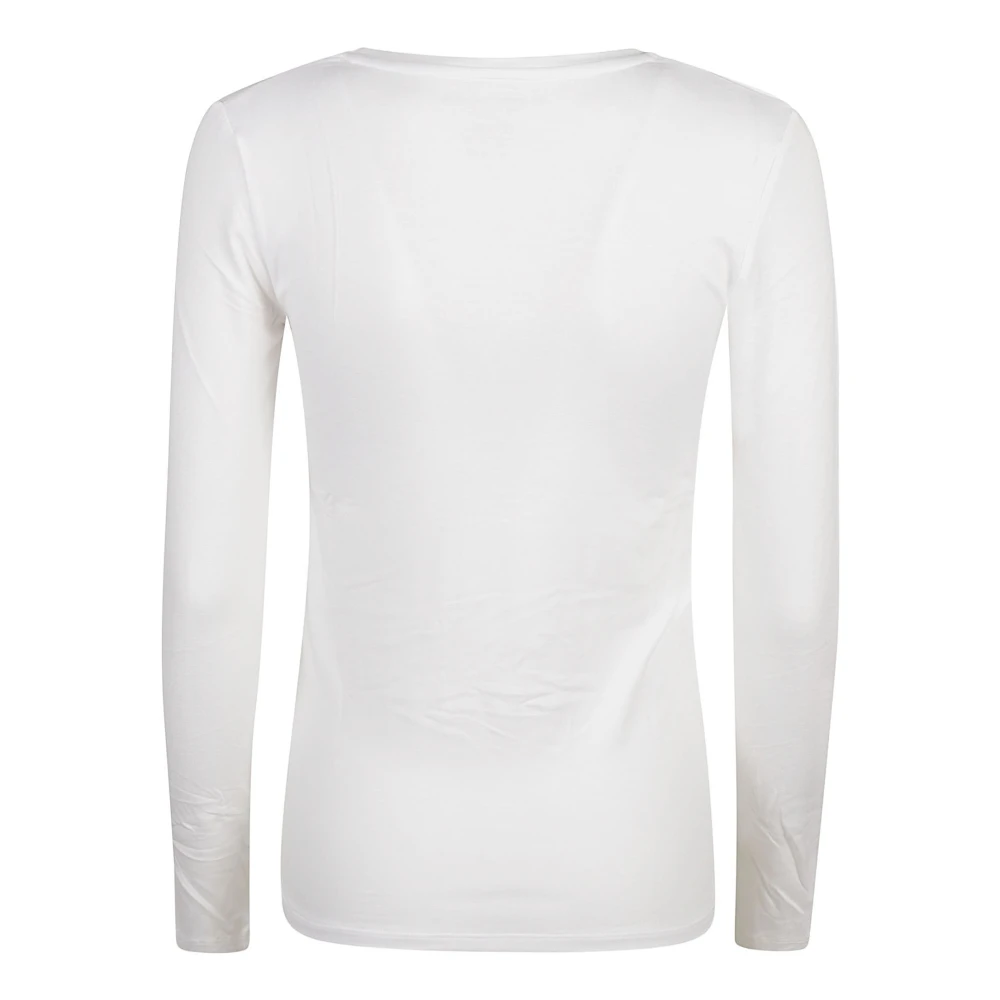 majestic filatures Witte T-shirts en Polos Viscose-Elastaan Mix White Dames